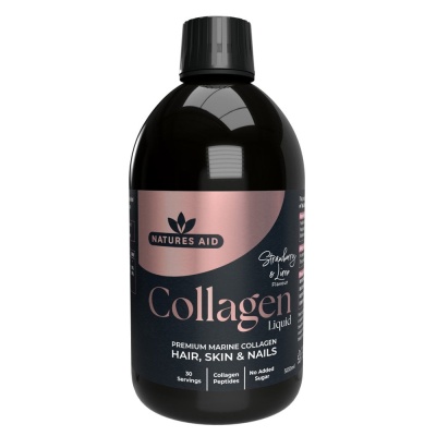 Natures Aid Collagen Liquid 5000mg Strawberry & Lime 500ml